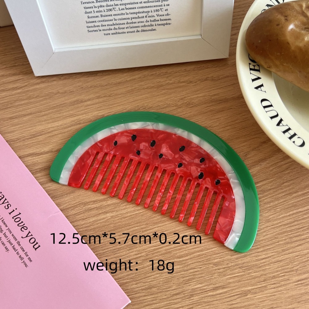 Hair Care Vegetables - Saç Bakımı Lale Desenli Asetat Tarak,